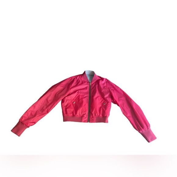 Diesel De Bruce Womens Bomber Jacket Reversible Coat Pink - Picture 6 of 15